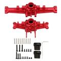 RC Front Rear Axle Housing Cover Set CNC Machined Heavy Duty RC Car Upgrade Parts for Traxxas 1/18 RC Car Red