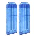 2pcs Plastic Magazine Clip 12 Dart Quick Reload Clip for Soft Shot Shooting Toys Shock Proof Soft Shot Darts Clips Transparent Blue