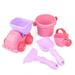 5Pcs/Set Sand Digging Tools with Small Car Rake Hand-eye Coordination Interactive Hands-on Ability Baby Sand Toys with Bucket Outdoor Supplies