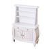 Miniature Display Cabinet Kids Bookshelf Furniture Ornament Doll House Accessories Bookcase White Child