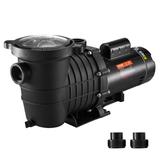 VEVOR Pool Pump 2.0HP 230V Variable Dual Speed Pumps 1500W 5520 GPH Max Flow Powerful Self-priming Swimming Pool Motor for Above Ground Pool w Strainer Filter Basket ETL Certification