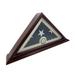 DECOMIL -NAVY 5x9 Burial/Funeral/Veteran Flag Elegant Display Case Solid Wood Cherry Finish Small Base