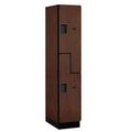 Salsbury 27161MAH Extra Wide Designer Wood Locker Double Tier S Style - 1 Wide - 6 Feet High - 21 Inches Deep - Mahogany