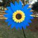 YOLOKE Sunflower Pinwheels Pinwheels Wind Pinwheel Flower Wind Spinners Garden Pinwheels Spinners Yard Pinwheels Garden Yard Outdoor Decoration(Blue)