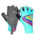 Outdoor Sport Children Bike Cycling Gloves Half Finger Silicone Pad Accessory for Kid(sky blue M)