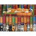 Bits and Pieces - 280 Piece Jigsaw Puzzle for Adults - 18 x 24 - Cat Shelf - Large Piece Cute Clever & Tricky Unique Jigsaw Puzzle by Randal Spangler - 1000s of Combinations but only One Solution!