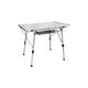 Table Camping Pliante 90x52x45 cm Réglable Hauteur Tapissier 3 Parties Aluminium Pieds