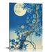 Nawypu Blue Posters - Japanese Japandi Traditional Blue Flower Print Japanese Poster Cherry Blossom Wall Art Blue Posters Tree Wall Art Nature Japanese Wall Decor Nature Art