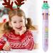 Cartoon Christmas 10 Color Ballpoint Pen Christmas Student Stationery Gift Cute Press Color Pen Ten Color Pen 1Ml Hub Pens Pens Lot Pen for Carts Recycled Pens Most Expensive Pen in The World Thin Pen