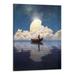 Creowell Funny Poster Above The Night Sky Surreal Poster Canvas Print Modern Oil Painting Art Wall Decor Murals Canvas Painting Wall Art Poster for Bedroom Living Room Decor 16x20 Inch