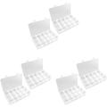 Beads 6 Pcs Boxes 15 Grid Storage Box Plastic Container Plastic Dividers Container Small Parts Organizer Bead Container