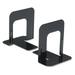 WIixle UNV54051 4-3/4 in. x 5-1/4 in. x 5 in. Heavy Gauge Steel Standard Economy Bookends - Black (1 Pair)