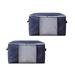 JingChun 2 Pcs Large Storage Bags Clothes Storage Bins Foldable Closet Organizer Storage Containers with Durable Handles Thick Fabric for Clothing Blanket Comforters Bed