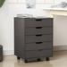 File Cabinets for Home Office 5 Drawers Wood Filing Cabinet With Wheels Under Desk Printer Stand