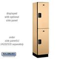 Salsbury Industries 18 in. Wide Double Tier Designer Wood Locker Maple - 1 x 6 ft. x 18 in.