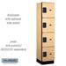 Salsbury Industries 18 in. Wide Four Tier Designer Wood Locker Maple - 1 x 6 ft. x 18 in.