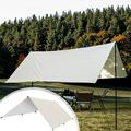 Oneshit 10 x 10 Sun Shade Canopy in Clearance Tent Tarp Outdoor Tent Hammocks Rainproof Tent Tarp Shelter Camping Fishing Beach Picnic Tarp without poles White