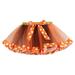 JHLZHS Easter Tennis Skirts for Girls 14-16 Toddler Girls Birthday Party Tutu Skirt Performance Skirt Bowkot Cute Fashion Dot Printing Skirt Orange M