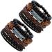 2 Sets Bracelet Punk Accessories Retro for Men Bracelets Man Wrist Bands Masculism Cool