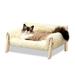 Mewoofun Cat Bed SofaWooden Sturdy Fluffy Cat Couch Bed Dog Beds for Cats and Small Dogs Pet Furniture Elevated