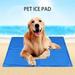 Brother Teddy Pet Gel Ice Pad Solid Color Ice Silk Pet Beds for Small Dogs & Cats Comfort Cooling Gel Pet Pad Dog and Cat Supplies Pet Summer Cooling Beds Blue L