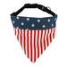 Apepal Home Decor Puppy Towel Dog Bandana With American Flag Independence Day Decoration Dog Dress Up Collar Bib Pet Dog Decoration Multi-color One Size