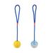 2 Pcs Pet Toy Ball Small Dog Toys Dog Chewing Toys Training on Rope Pet Tug Toy Dog Rubber Ball Toy Dog Chew Toys