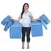 Pain Free At Sea 2pc Small Inflatable Blocks Bundle - Portable Posture Therapy Air Pillow Support Resistance Strength Balance for Neck Shoulder Hips Pelvis Back Lumbar Knees & Lower Body Work