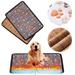 CUSSE Summer Dog Cooling Pad Large Cooling Pad Pet Bed Dog Cat Dog Mat Breathable Pet Cooling Pad Dog Cat Footprints Ice Silk Mat Cooling Blanket Mat Coffee 15.74 x22.04