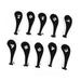 10 Pcs Golf Iron Head Cover Set with Zipper Golf Club Headcovers Fits Most Clubs Protective Golf Head Covers White