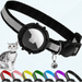 Airtag Cat Collar Breakaway Reflective Kitten Collar with Apple Air Tag Holder and Bell Lightweight Tracker Cat Collars for Girl Boy Cats Kittens Puppies (Black XS)