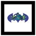 Gallery Pops DC Comics Batman 85th Anniversary - Forever Batman Batarang Graphic Wall Art Black Framed Version 12 x 12