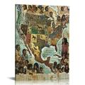 Nawypu Native Tribes of North American Map Poster Vintage Posters Canvas Wall Art Picture Prints Wallpaper Family Living Room Decor Posters