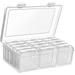 2 Sets Small Storage Box Jewelry Boxes Plastic Container with Lid Bead Containers Manicure Earplugs
