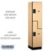 Salsbury Industries 18 in. Wide Double Tier S Style Designer Wood Locker Maple - 1 x 6 ft. x 18 in.
