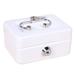 Waroomhouse Mini Cash Box with Handle Cash Lock Box Compact Shock-proof Portable Multi Compartments Deposit Cash Cash Safe Metal Box Jewelry Precious Stuff