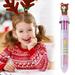 Cartoon Christmas 10 Color Ballpoint Pen Christmas Student Stationery Gift Cute Press Color Pen Ten Color Pen 1Ml Hub Pens Pens Lot Pen for Carts Recycled Pens Most Expensive Pen in The World Thin Pen