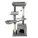 Cat Tree Tower Cat Scraper with Hammock Cat Scratcher with Sisal Scratching Post Furniture Climbing Frame Condo Top Soft Perch