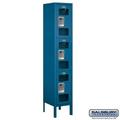 Salsbury S-63152BL-U 1 x 5 x 12 in. Triple Tier See Through Metal Locker Blue - Unassembled