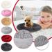 Brother Teddy Pet Cat Dog Beds for Indoor Thickened Plush Round Pet Nest for Small Dogs and Cats Washable Fluffy Warming Cozy Soft Pet Puppy Round Bed Yellow L