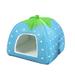 Cotton Sponge Puppy Cat Dog House Dome Tent Classic Cloth-Wrapper Shape Tent (Acid Blue)