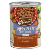 Merrick Grain Free Puppy Plate Beef Recipe Canned Puppy Food 12.7oz case of 12