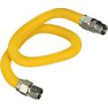 Gas Connector 60 Inch Yellow Coated Stainless Steel 5/8â€� OD Flexible Gas Hose Connector For Gas Range Furnace Stove With 3/4â€� FIP X 3/4 MIP Stainless Steel Fittings 60â€� Gas Appliance Supply Line