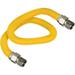 Gas Connector 30 Inch Yellow Coated Stainless Steel 5/8â€� OD Flexible Gas Hose Connector For Gas Range Furnace Stove With 1/2â€� FIP X 3/4 FIP Stainless Steel Fittings 30â€� Gas Appliance Supply Line