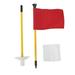 Golf Pin Flag Hole Cup Set for Mini Putting Green Flagstick Yard Practice Supplies Portable 2 Section Detachable Red