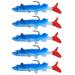 5PCS/Bag Blue Body Red Tail PVC Soft Bait Salt Water Weever Bait Fishing Accessory