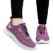 ZHAGHMIN Women Running Shoes Summer Lightweight Lace-Up Tennis Shoes Non Slip Gym Workout Shoes Breathable Mesh Walking Womens Sneakers Pink Size7