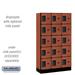 Salsbury 12 in. x 5 ft. x 15 in. 3 Wide Five Tier Box Style Designer Wood Locker - Cherry