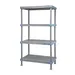 Quantum Storage Systems QP215474SS-4 Millenia Shelving Unit 54 W x 21 D x 74 H 2000 lbs Capacity Polypropylene/ABS Gray NSF