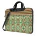 ZICANCN Laptop Case 13 inch Green Paisley Checkered Stripe Work Shoulder Messenger Business Bag for Women and Men